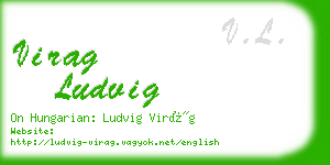 virag ludvig business card